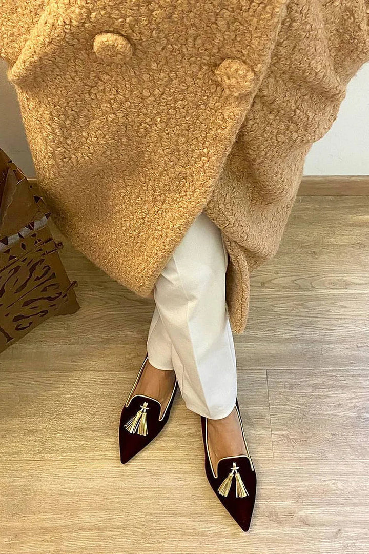 Olivia - Elegant Women's Comfort Loafers with Tassel and Pointed Toe