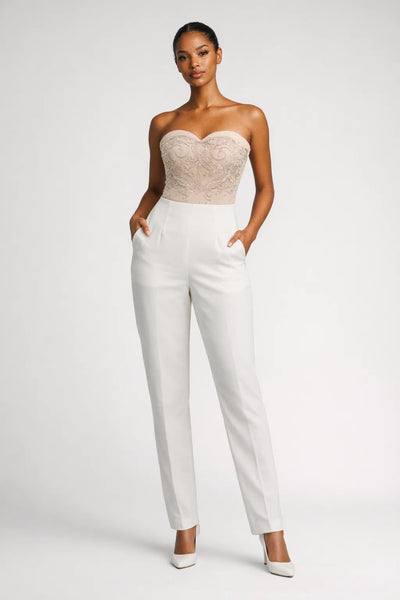 Jumpsuit Women - Strapless Corset Top with Tailored Leg | Elegant