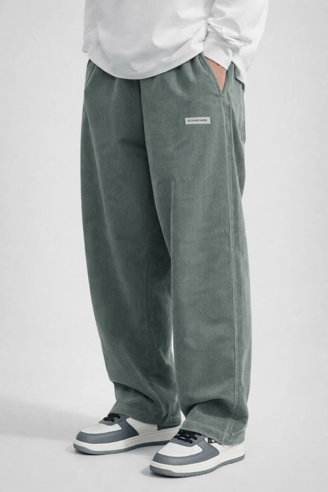 Men's Trousers - Wide Leg Relaxed Fit | Casual