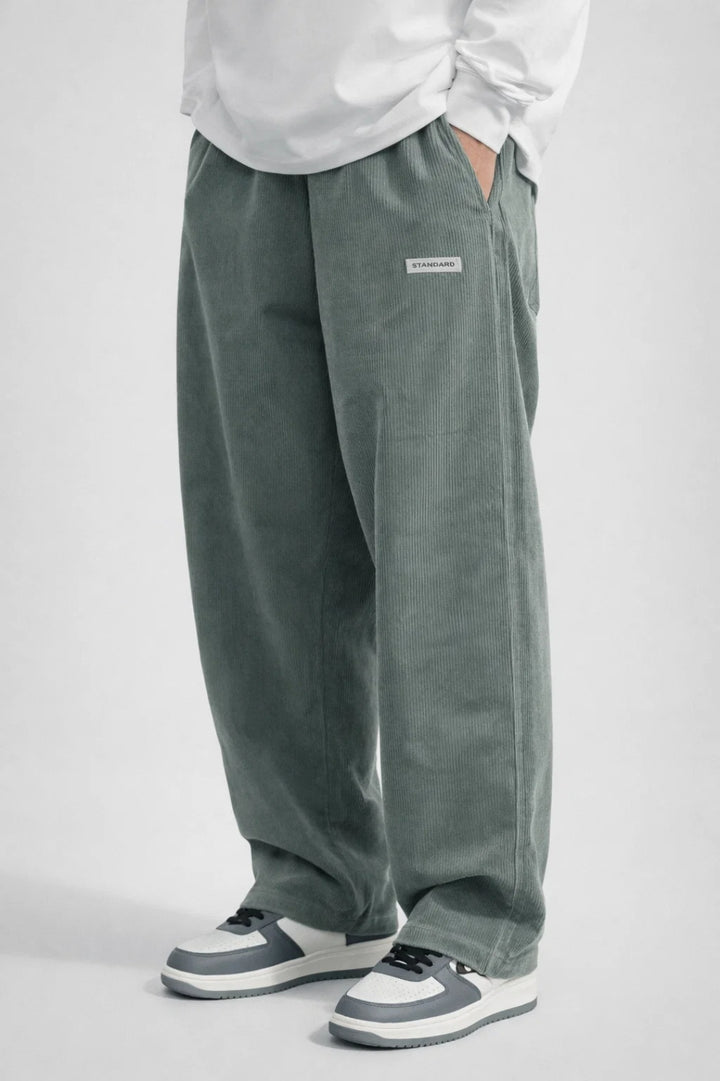Men's Trousers - Wide Leg Relaxed Fit | Casual