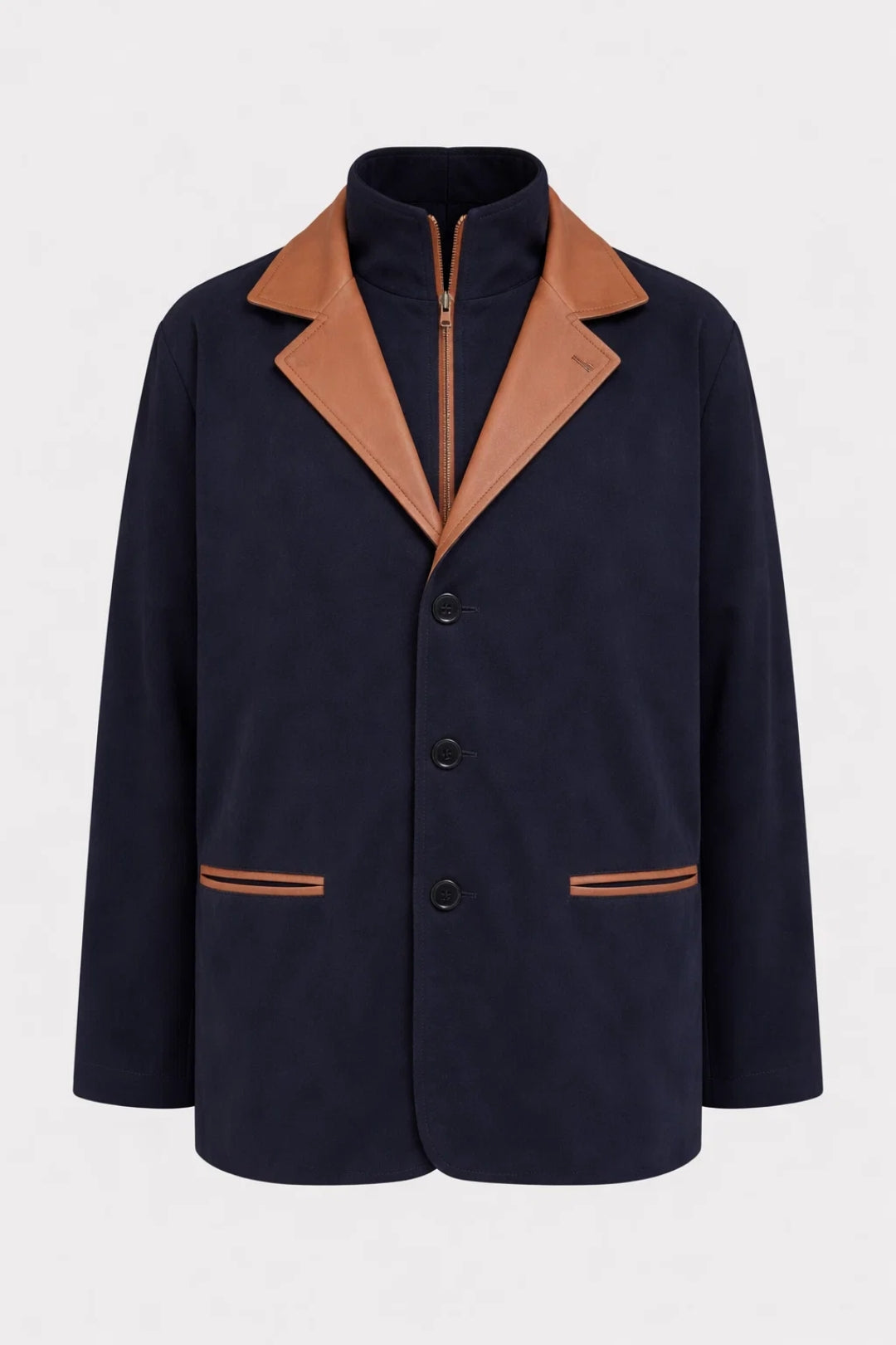 Men's Blazer - Relaxed Fit with Contrast Trim | Casual