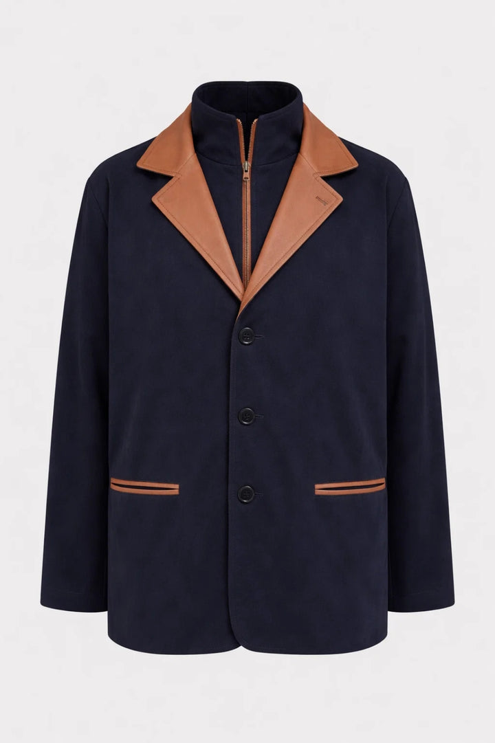 Men's Blazer - Relaxed Fit with Contrast Trim | Casual