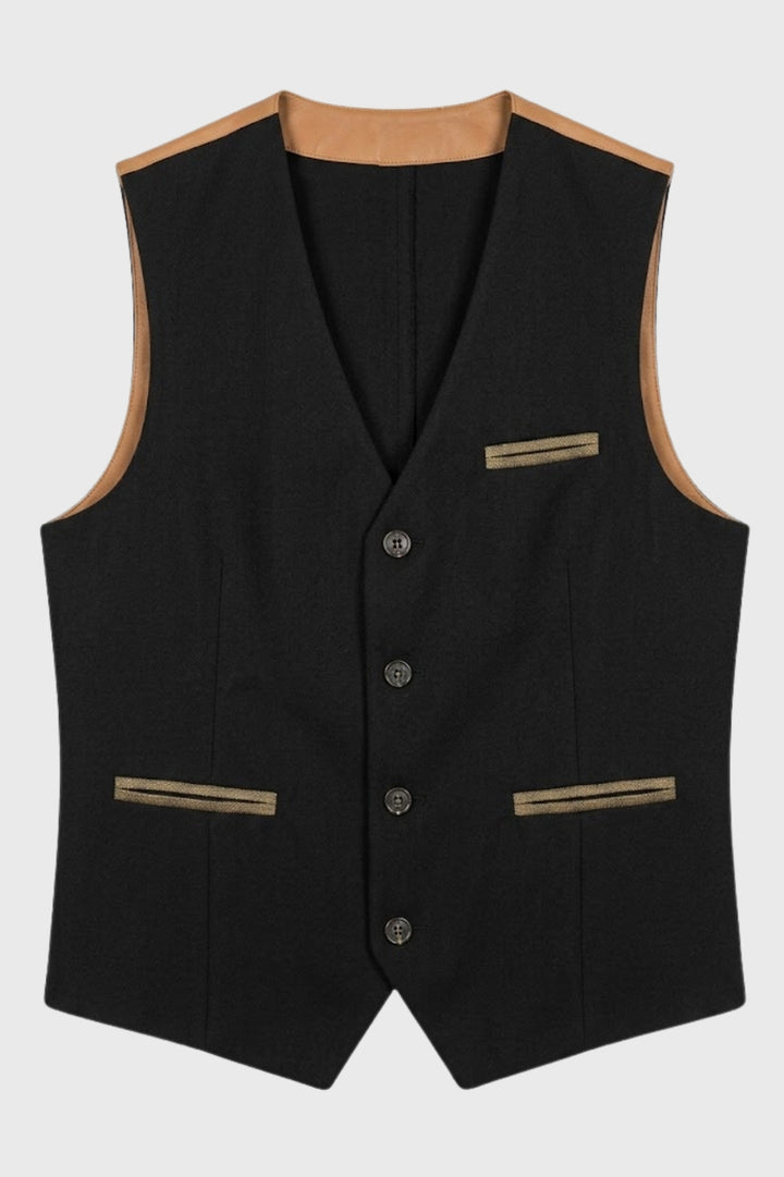 Men's Waistcoat - Slim Fit Button-Up with Chest Pocket | Casual