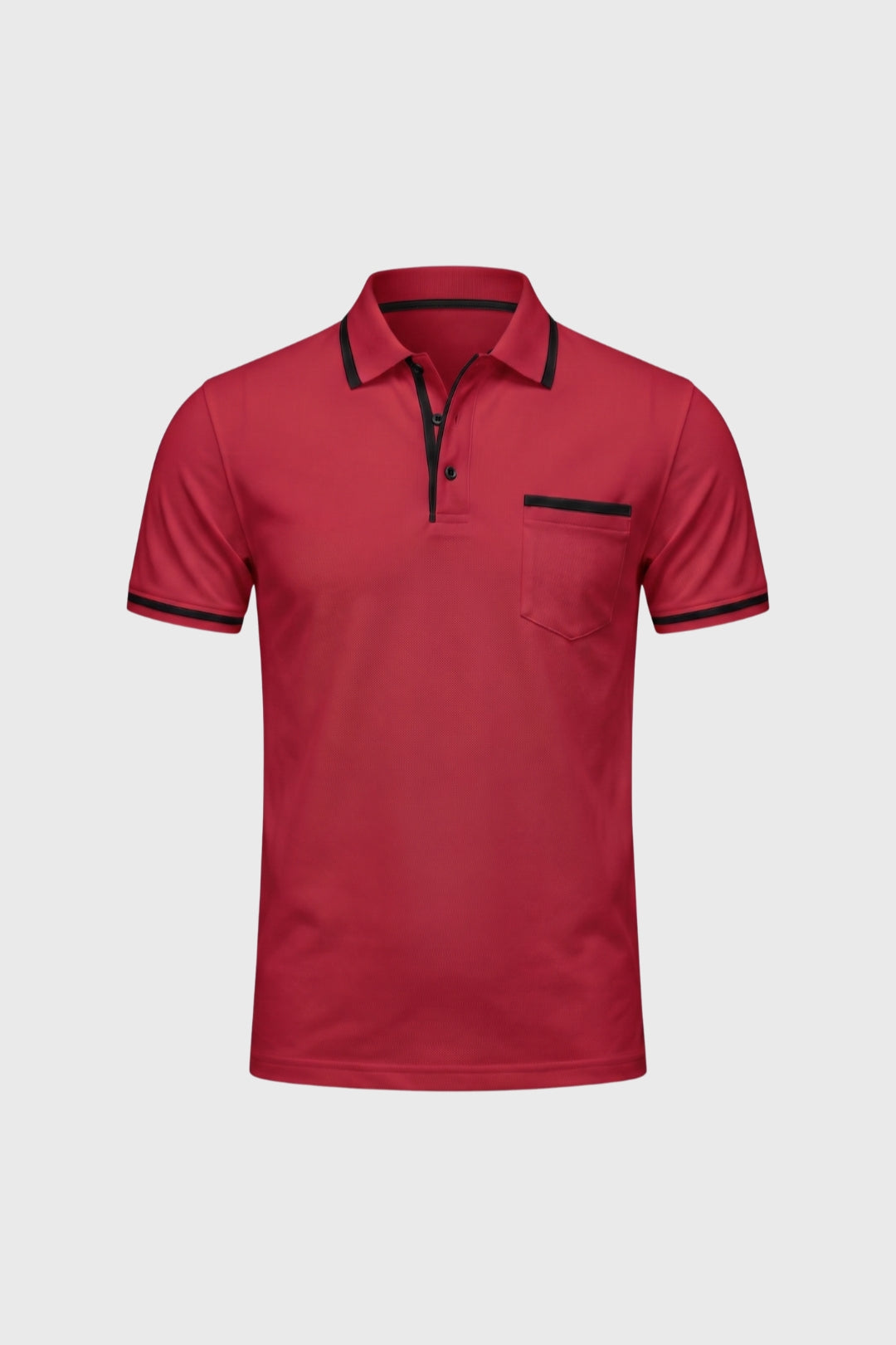 Polo Shirt Men - Contrast Trim Detail with Chest Pocket | Smart