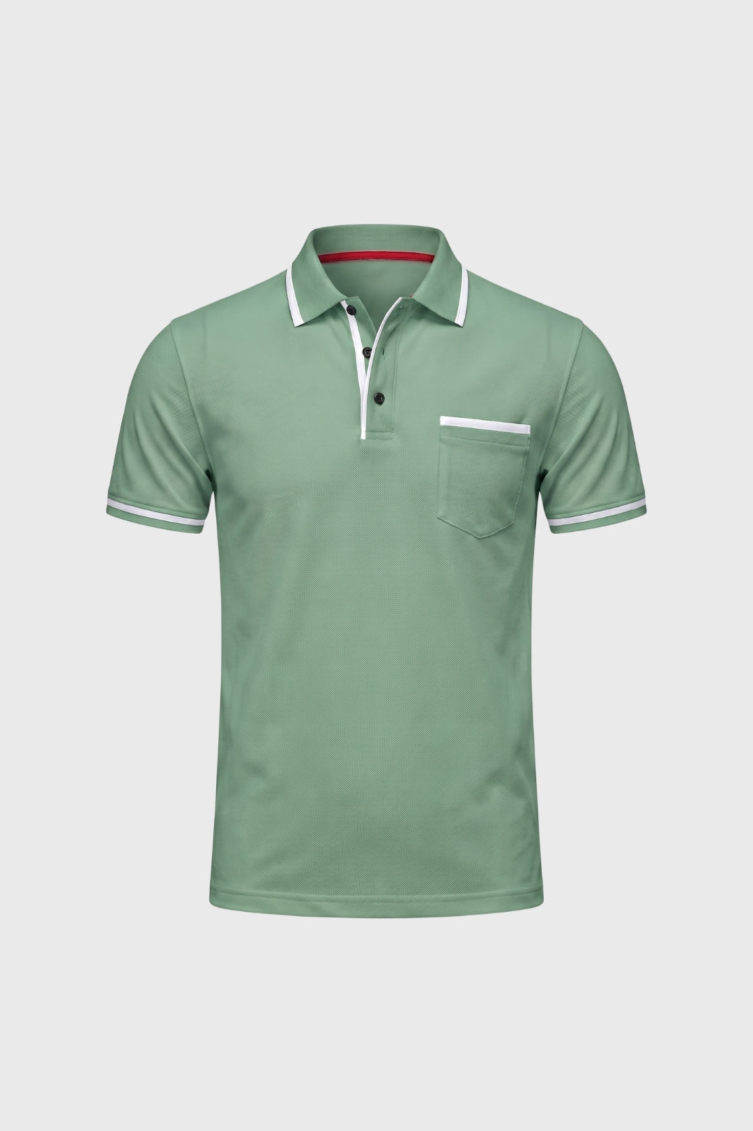 Polo Shirt Men - Contrast Trim Detail with Chest Pocket | Smart