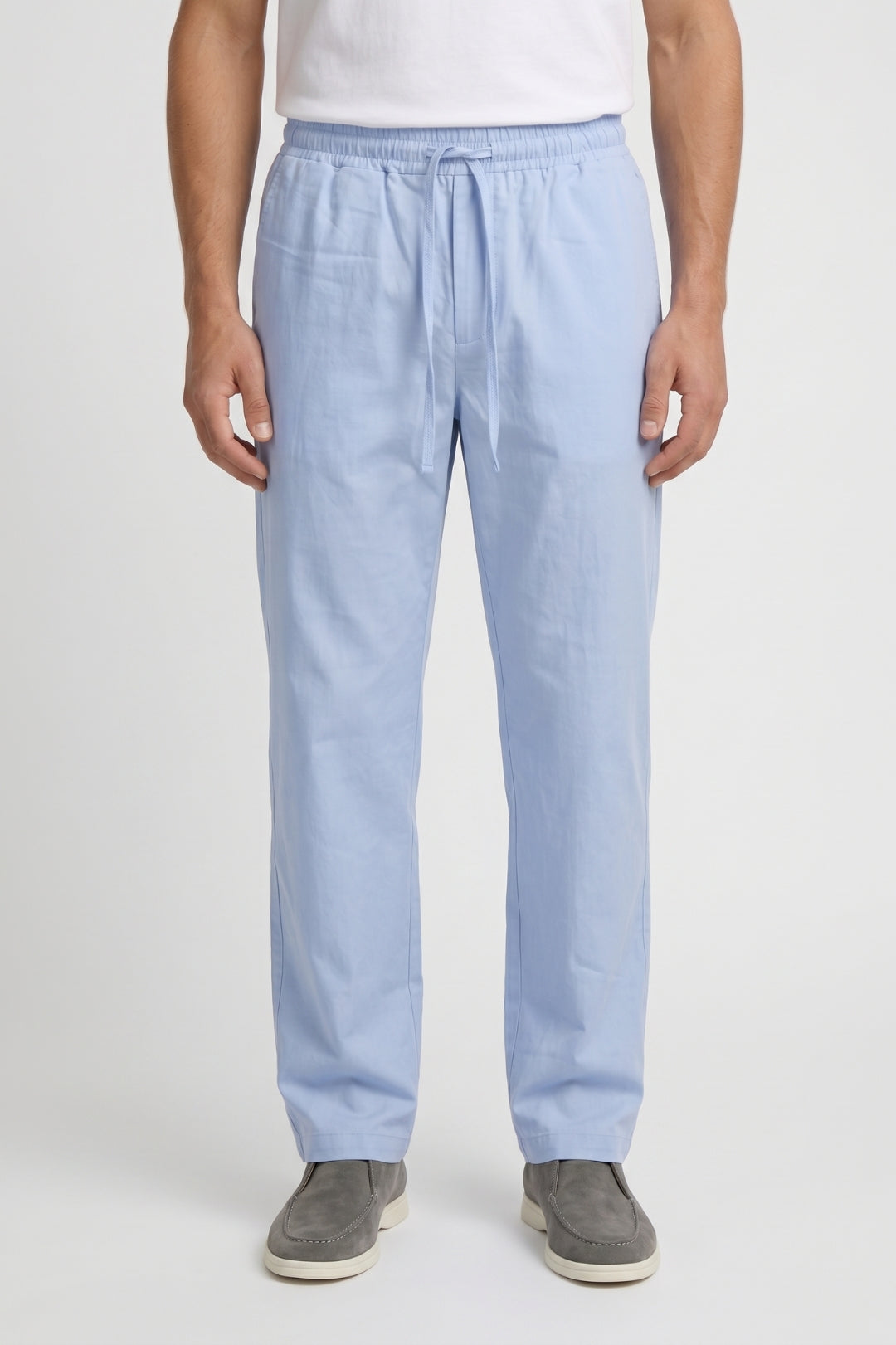 Men's Trousers - Straight Leg Relaxed Fit Drawstring Waist | Casual