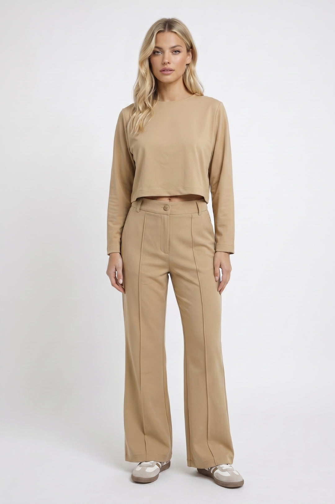 Co-ord Set Women - Crop Top and Wide Leg Trousers | Chic