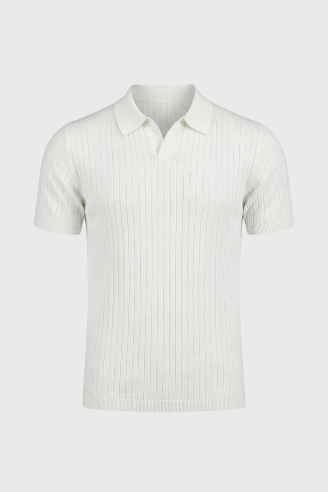 Polo Shirt Men - Knitted Short Sleeve with Open Collar | Casual