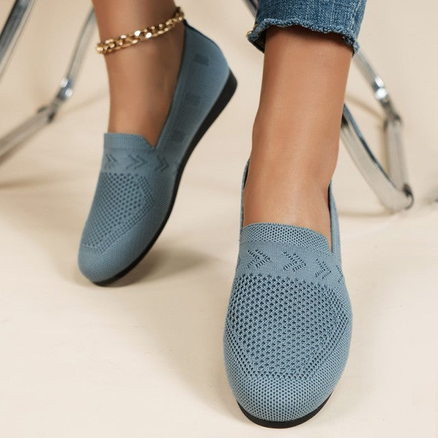 Poppy - Casual Women's Orthopedic Loafers with Woven Knit Detail