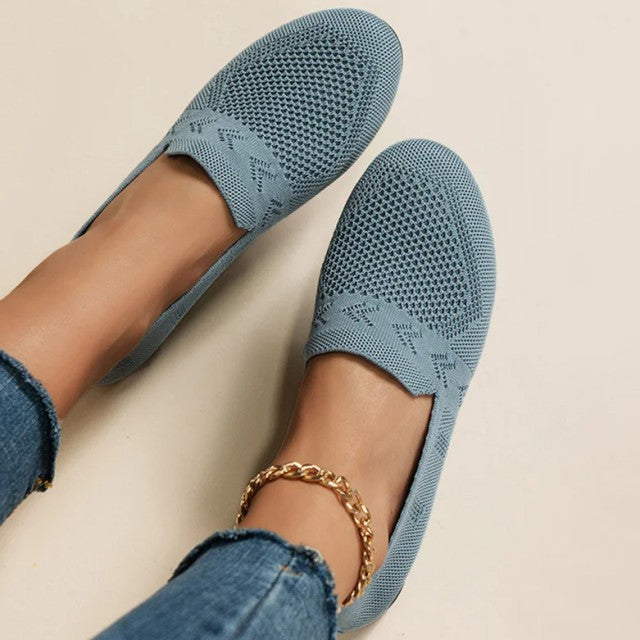 Poppy - Casual Women's Orthopedic Loafers with Woven Knit Detail