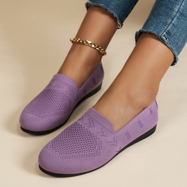 Poppy - Casual Women's Orthopedic Loafers with Woven Knit Detail