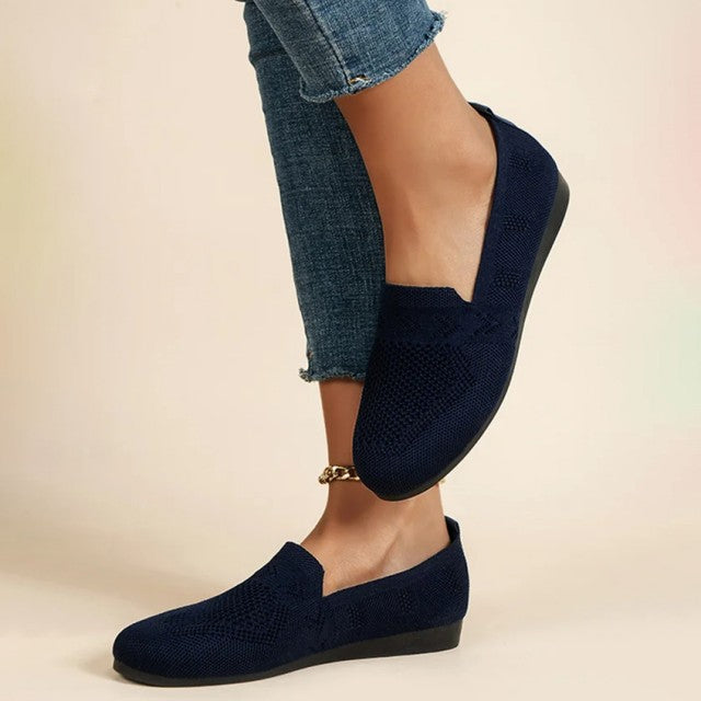 Poppy - Casual Women's Orthopedic Loafers with Woven Knit Detail