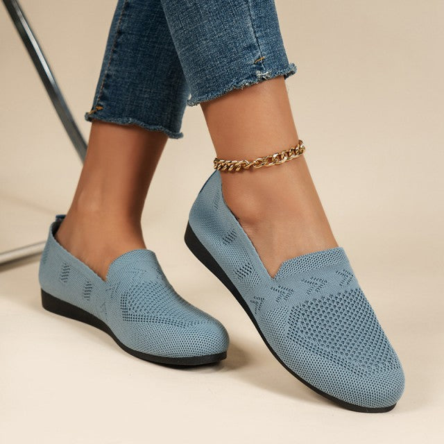 Poppy - Casual Women's Orthopedic Loafers with Woven Knit Detail