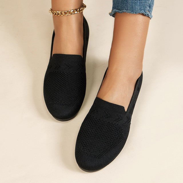 Poppy - Casual Women's Orthopedic Loafers with Woven Knit Detail