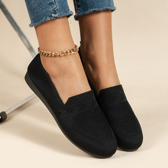 Poppy - Casual Women's Orthopedic Loafers with Woven Knit Detail