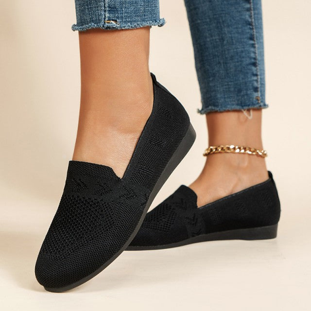 Poppy - Casual Women's Orthopedic Loafers with Woven Knit Detail
