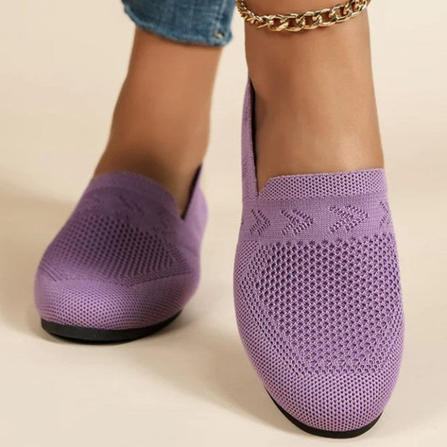 Poppy - Casual Women's Orthopedic Loafers with Woven Knit Detail