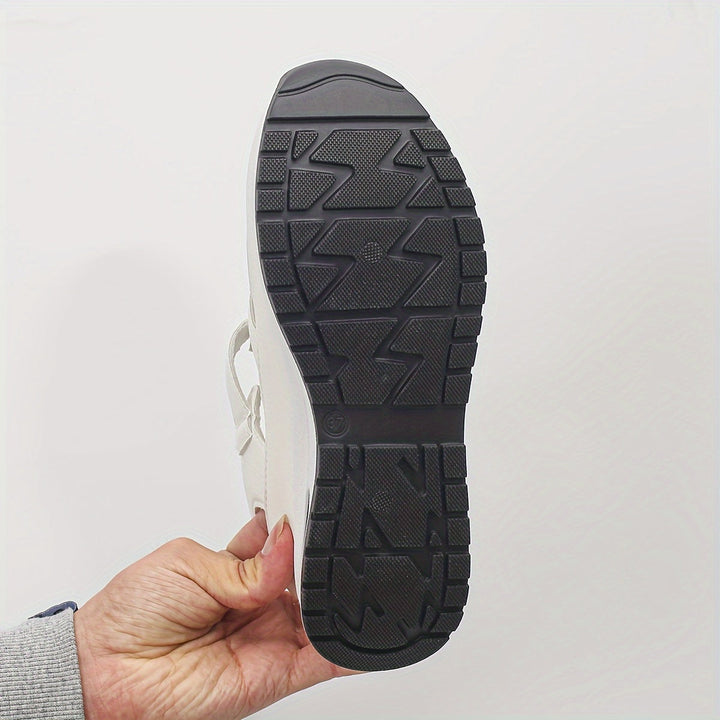 Poppy - Casual Women's Orthopedic Platform Sandals with Cut-Out Upper and Velcro Closure