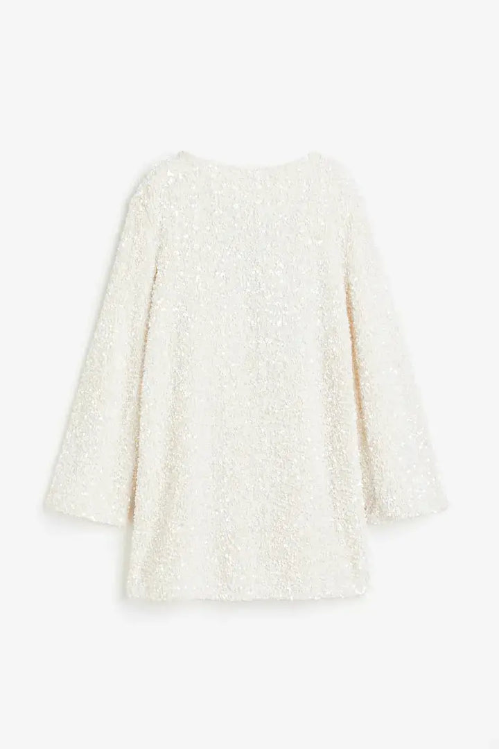 Poppy - Glam Women's Party Mini Dress with Long Sleeves and Flared Cuffs