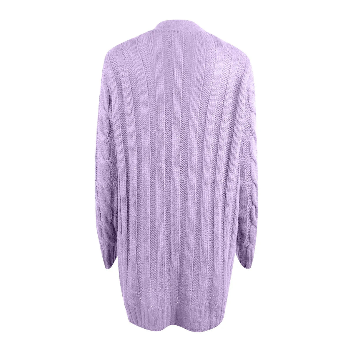 Poppy - Women’s comfy long knitted cardigan with button front and v neck