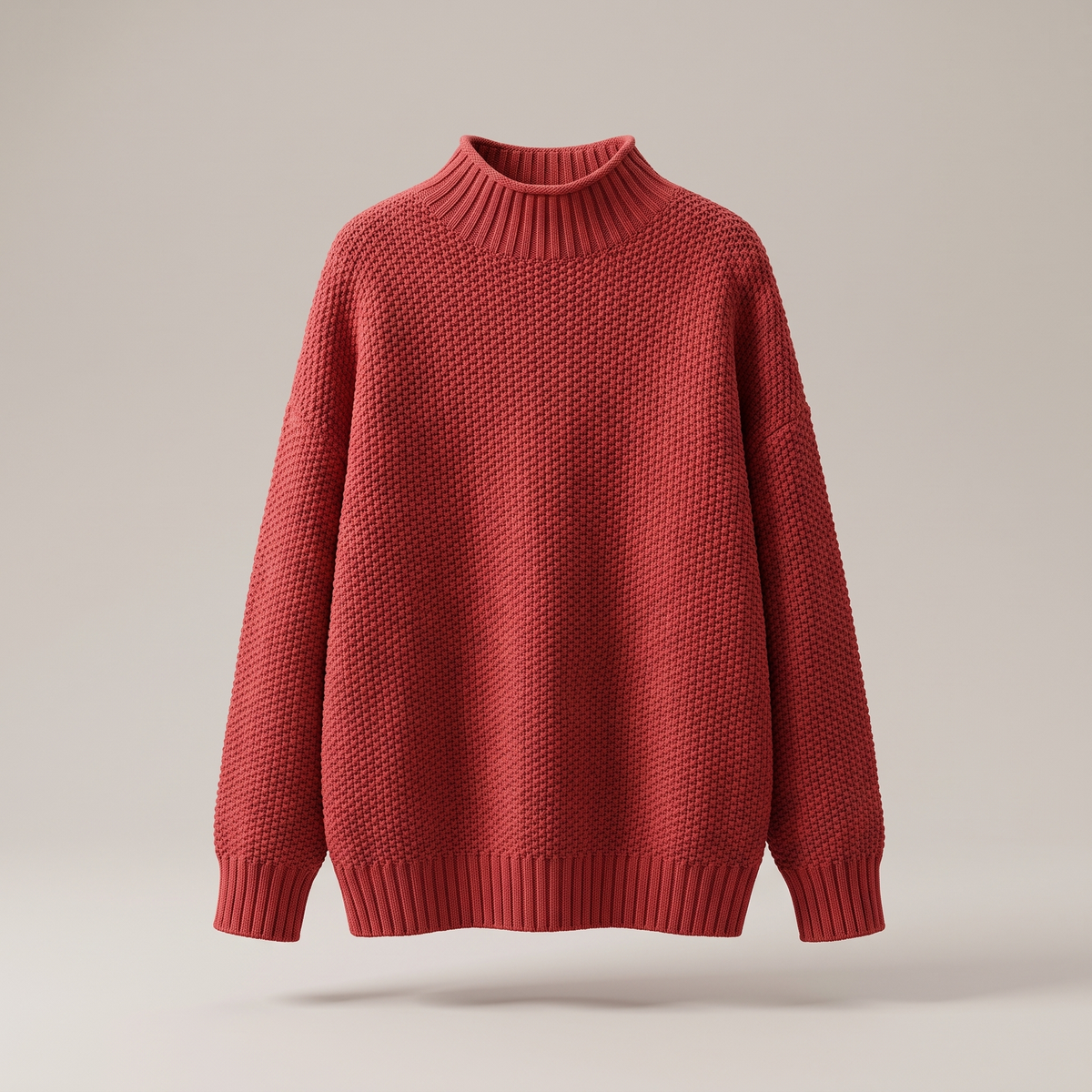 Poppy - Women’s soft oversized turtleneck jumper with warm chunky knit