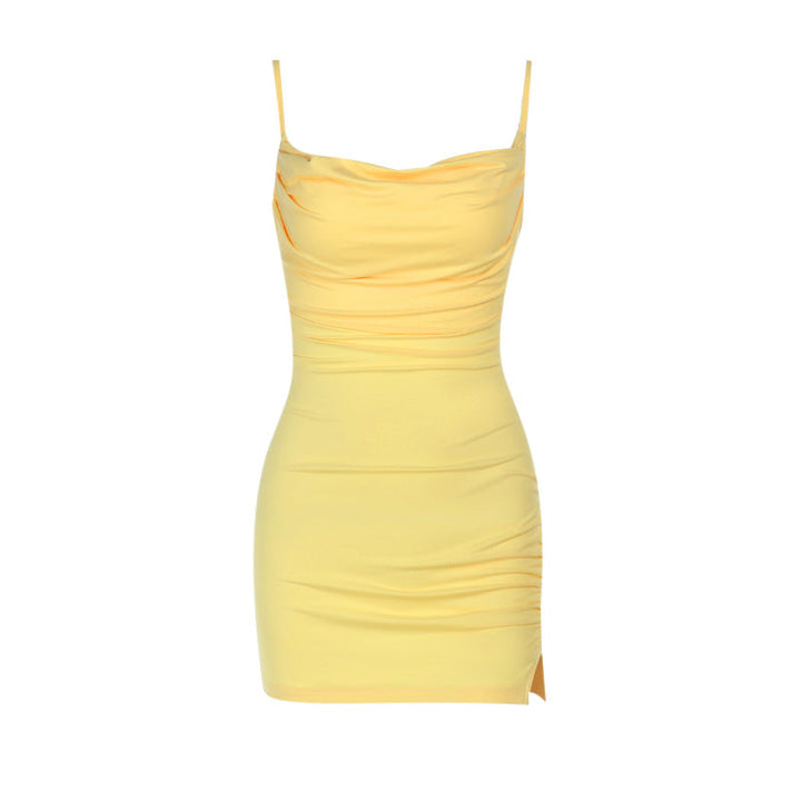 Rosie - Women's Wedding Guest Dress with Ruched Skirt and Adjustable Straps