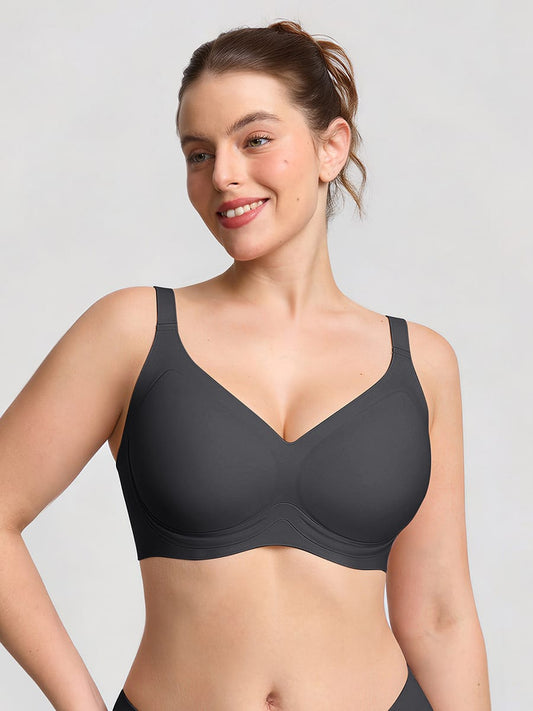 Rosie - Women's jelly push up bra with seamless cups and wide straps
