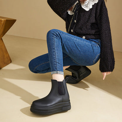 Rosie - Women's warm waterproof chelsea ankle boots with platform sole