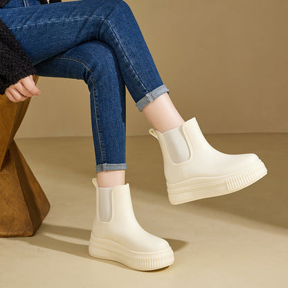 Rosie - Women's warm waterproof chelsea ankle boots with platform sole