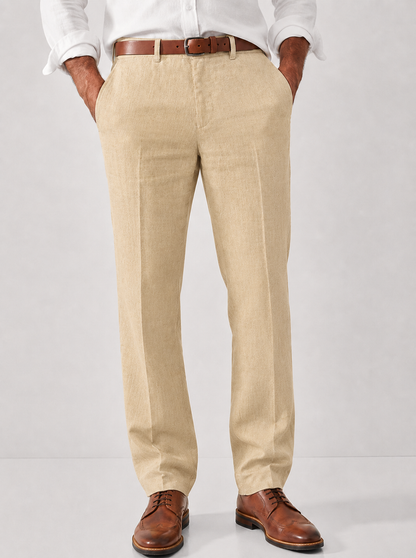 Samuel - Men’s smart chino trousers with straight leg and front crease