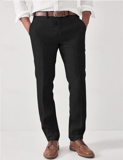 Samuel - Men’s smart chino trousers with straight leg and front crease