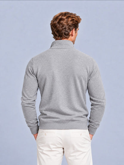 Samuel - Men’s smart quarter zip jumper with funnel neck and long sleeve