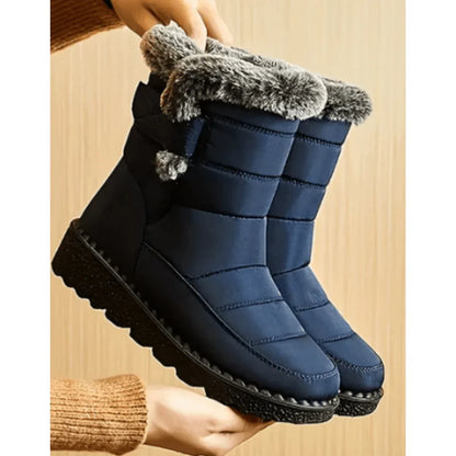 Sanne - Women's snow boots waterproof and warm with fur trim