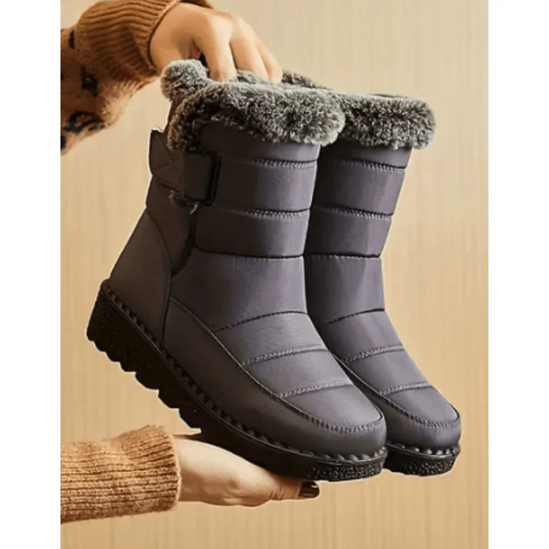 Sanne - Women's snow boots waterproof and warm with fur trim