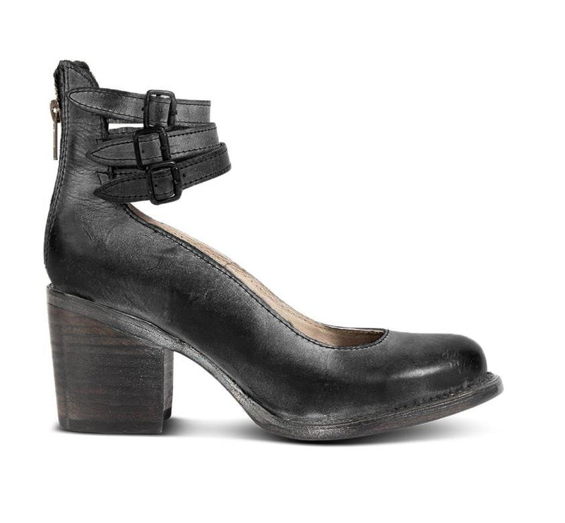 Scarlett - Vintage Women's Orthopedic Block Heel Shoes with Double Buckle Ankle Strap and Round Toe