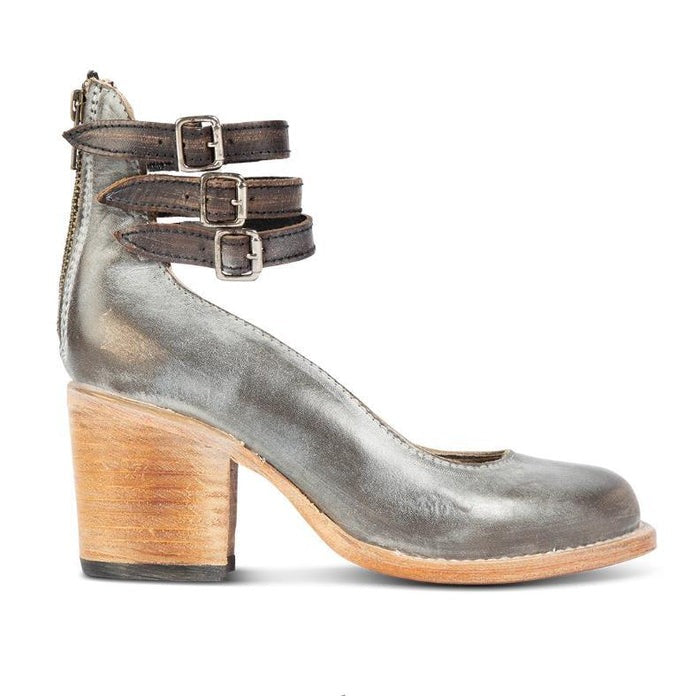 Scarlett - Vintage Women's Orthopedic Block Heel Shoes with Double Buckle Ankle Strap and Round Toe