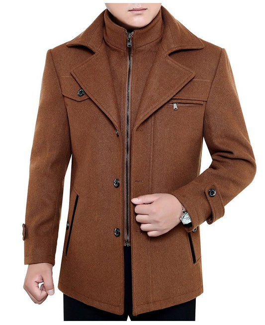 Sem - Men's smart coat button front and warm
