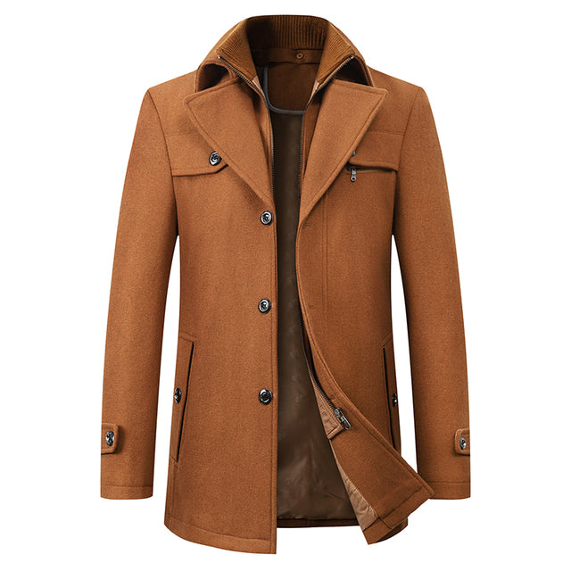 Sem - Men's smart coat button front and warm