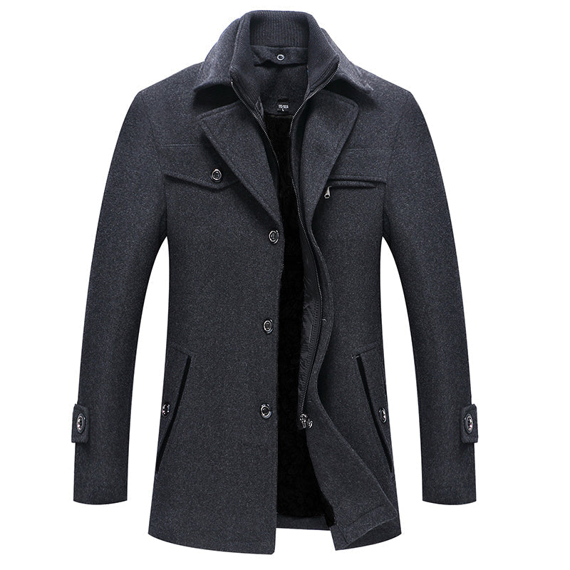Sem - Men's smart coat button front and warm