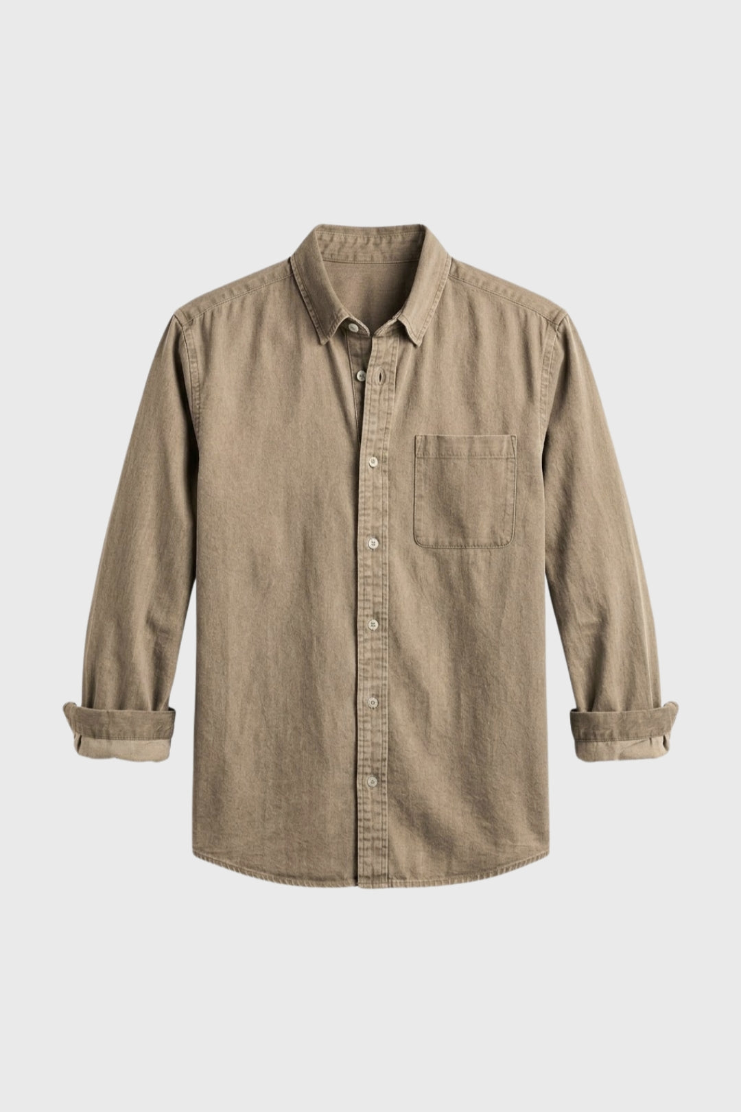 Shirt Men - Relaxed Fit with Chest Pocket and Button Collar | Casual