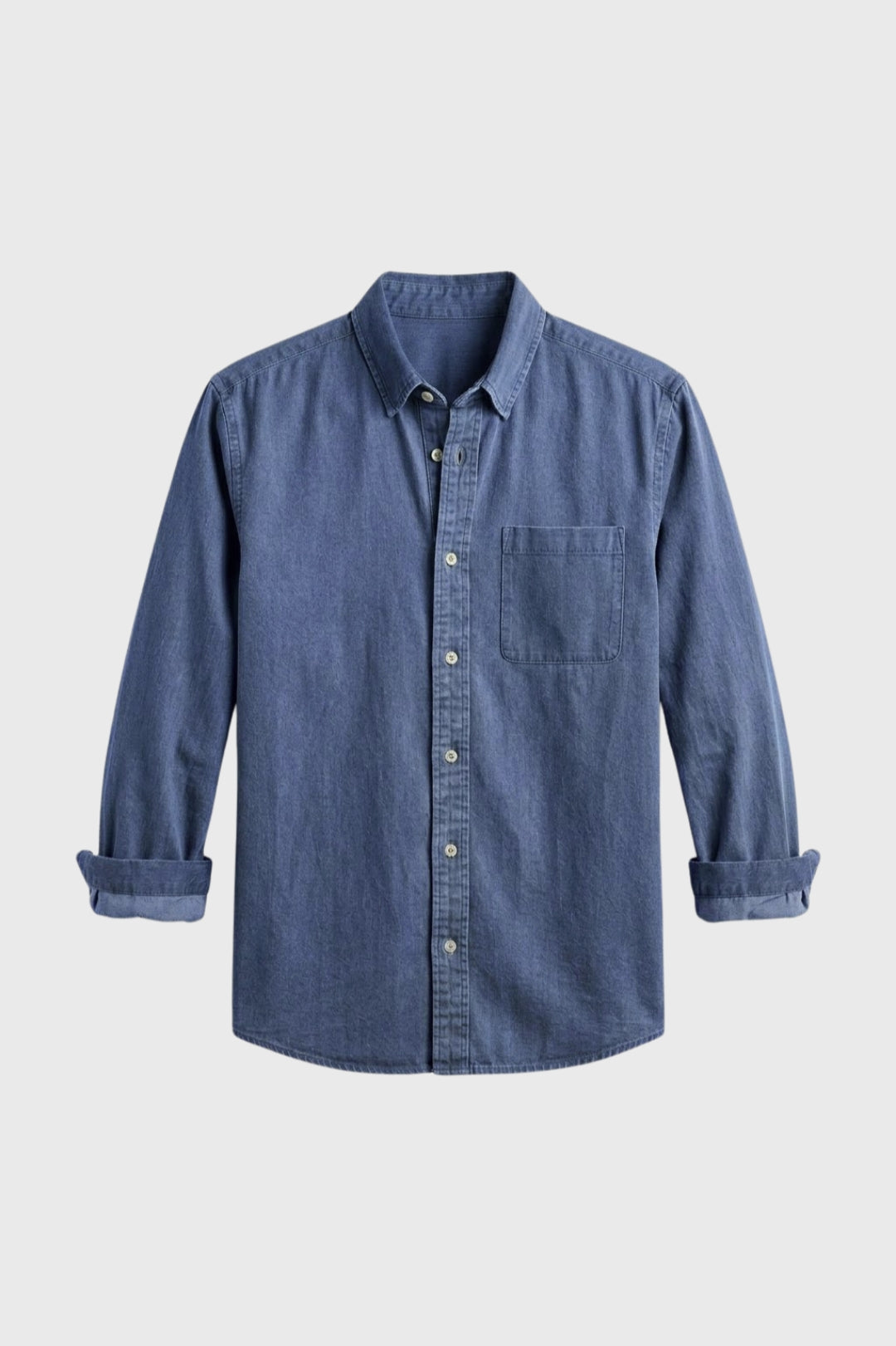 Shirt Men - Relaxed Fit with Chest Pocket and Button Collar | Casual