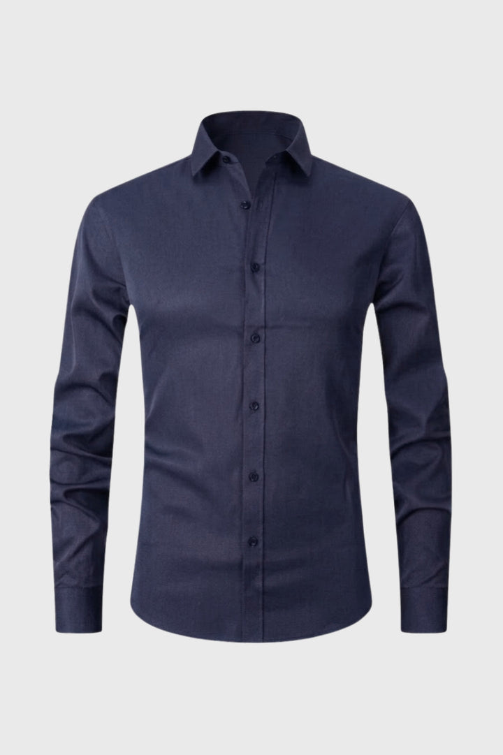 Shirt Men - Slim Fit with Classic Collar and Curved Hem | Elegant