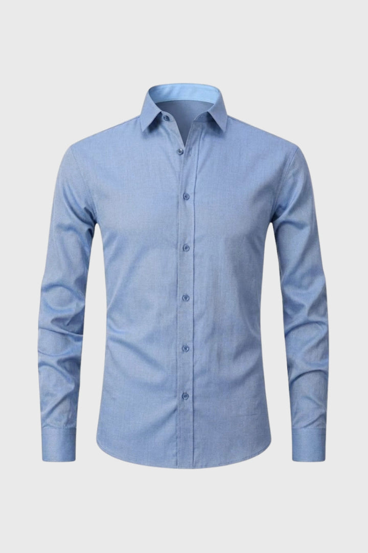Shirt Men - Slim Fit with Classic Collar and Curved Hem | Elegant
