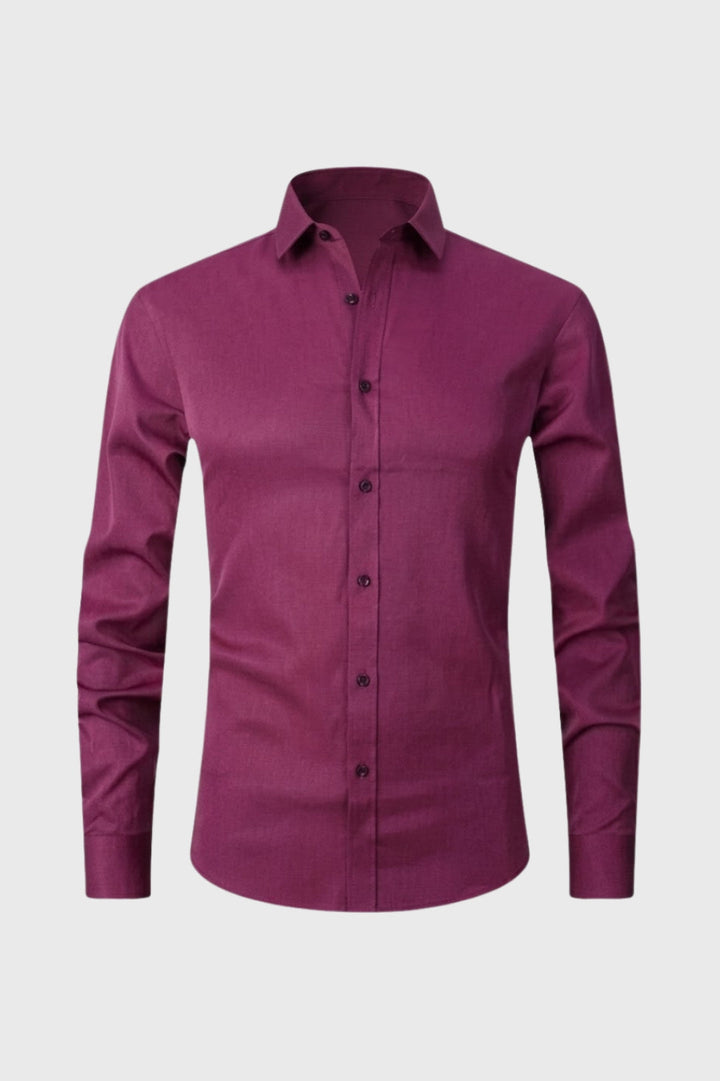 Shirt Men - Slim Fit with Classic Collar and Curved Hem | Elegant