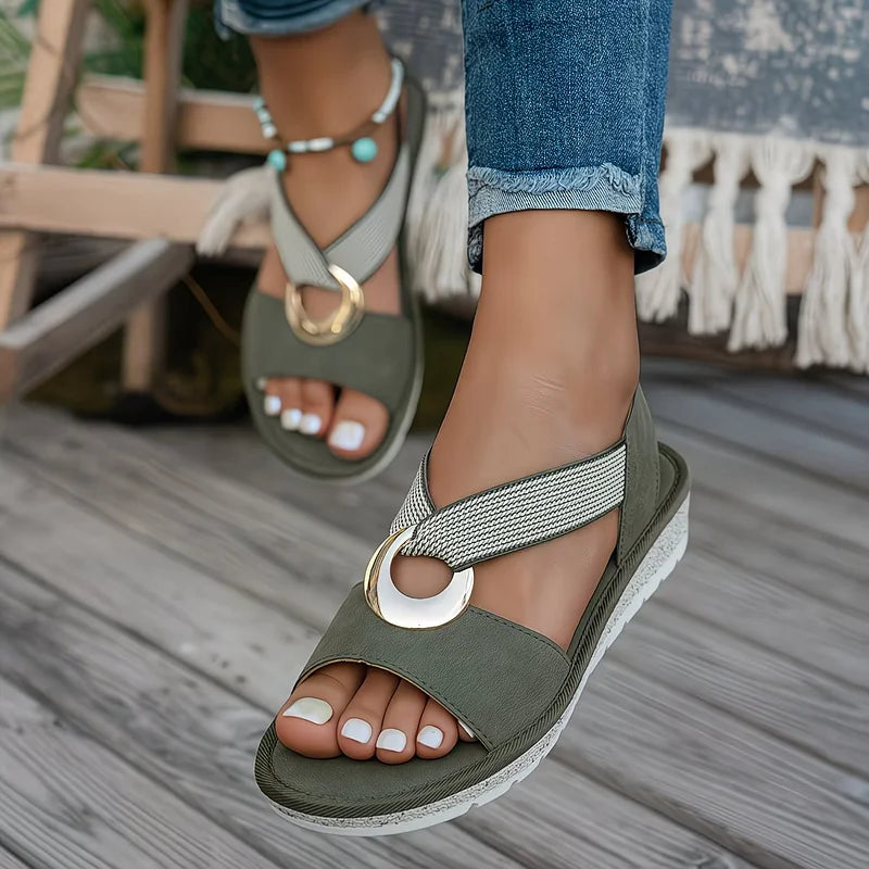 Sophie - Casual Orthopedic Sandals for Women with Crisscross Strap and Cushioned Sole