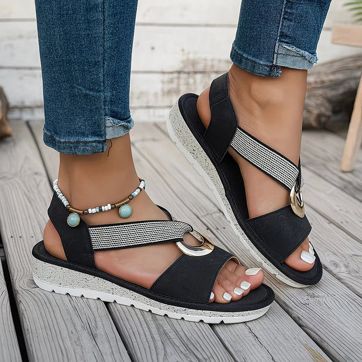 Sophie - Casual Orthopedic Sandals for Women with Crisscross Strap and Cushioned Sole