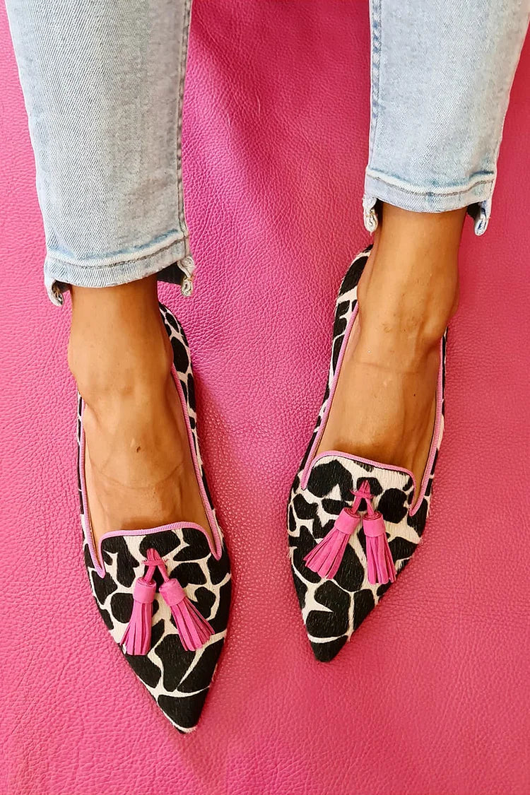 Sophie - Casual Pointed Toe Women's Loafers with Tassel Detail