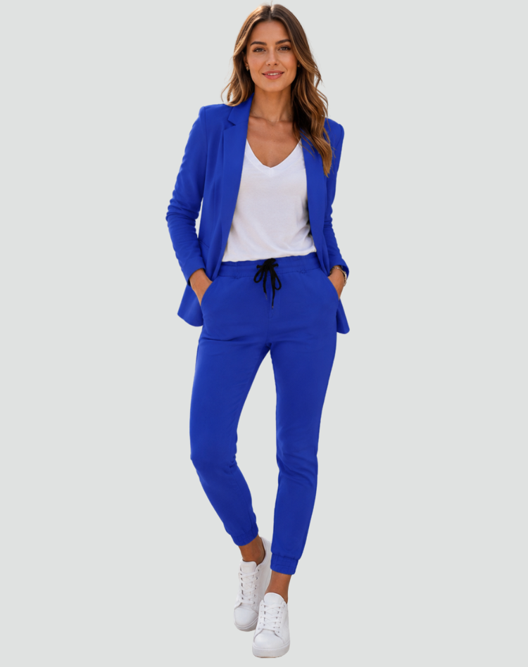 Sophie - Women's smart casual matching blazer set with tapered leg
