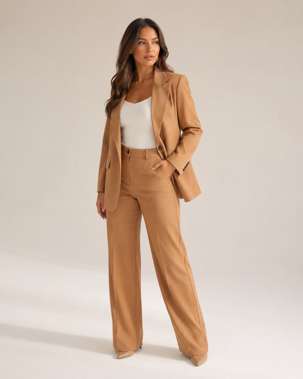 Sophie - Women’s smart tailored blazer set with wide leg and high waist