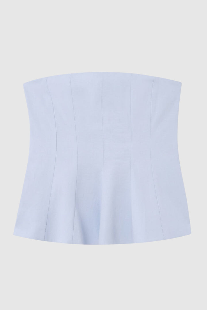 Strapless Top Women - Corset Fit Peplum Hem Tailored | Elegant